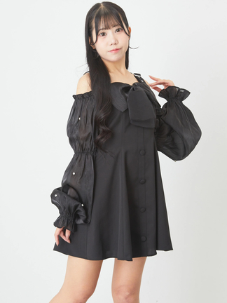 フロントリボンシアーオフショルワンピース - Ank Rouge(アン