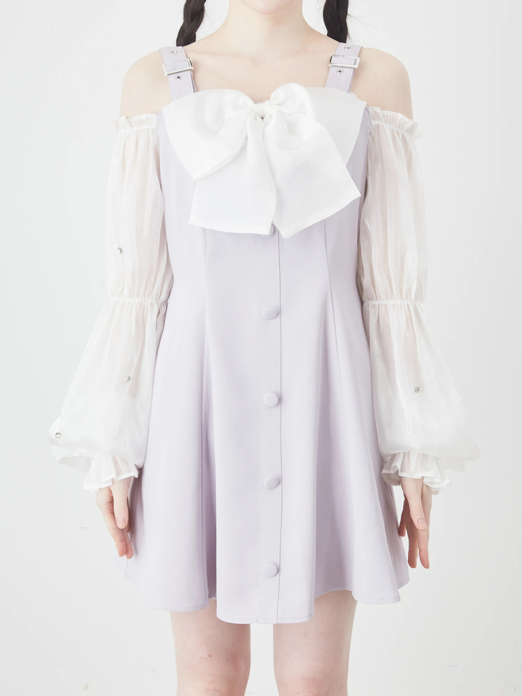 オフショルリボンお姉さんワンピース Ank Rouge ワンピース オフショルリボンお姉さんワンピース