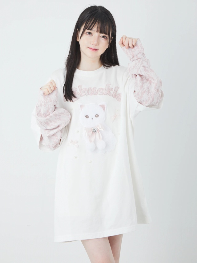ネコちゃんドッキングTe - Ank Rouge(アンクルージュ)のTシャツ 