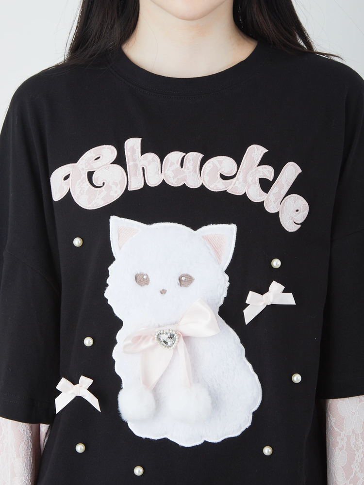ネコちゃんドッキングTe - Ank Rouge(アンクルージュ)のTシャツ