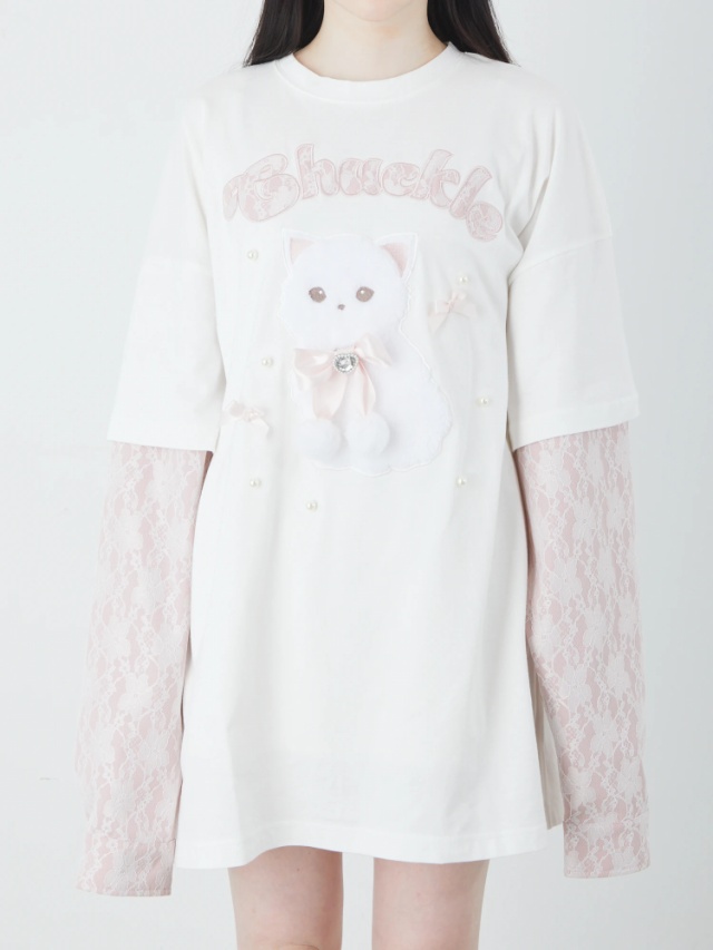 ネコちゃんドッキングTe - Ank Rouge(アンクルージュ)のTシャツ 