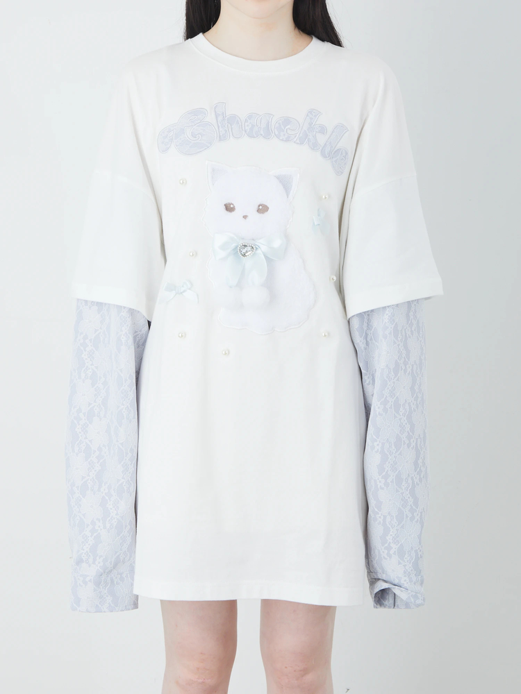 ネコちゃんドッキングTe - Ank Rouge(アンクルージュ)のTシャツ