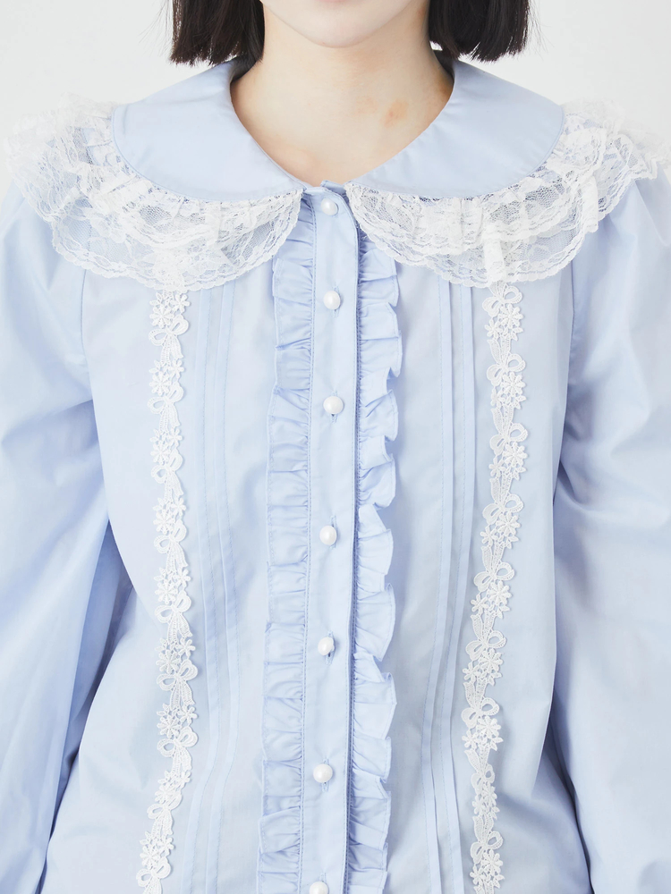 フリル丸襟ブラウス - Ank Rouge(アンクルージュ)のシャツ・ブラウス