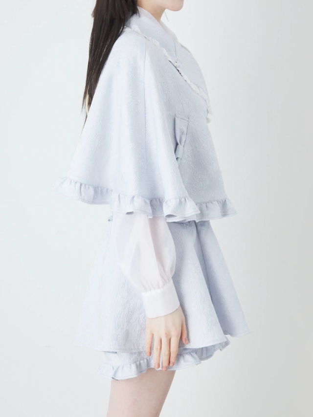 ふくれジャガードポンチョ - Ank Rouge(アンクルージュ)のポンチョ  