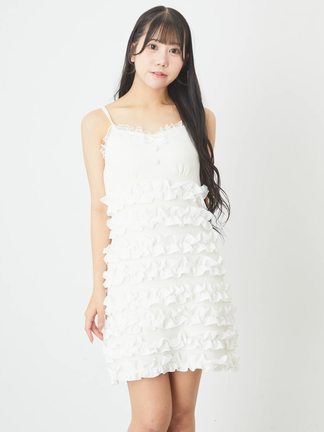 JILTU petit frill one pieceフリルワンピース ホワイト JILTU ♡ pepit frill ribbon dress ワンピース