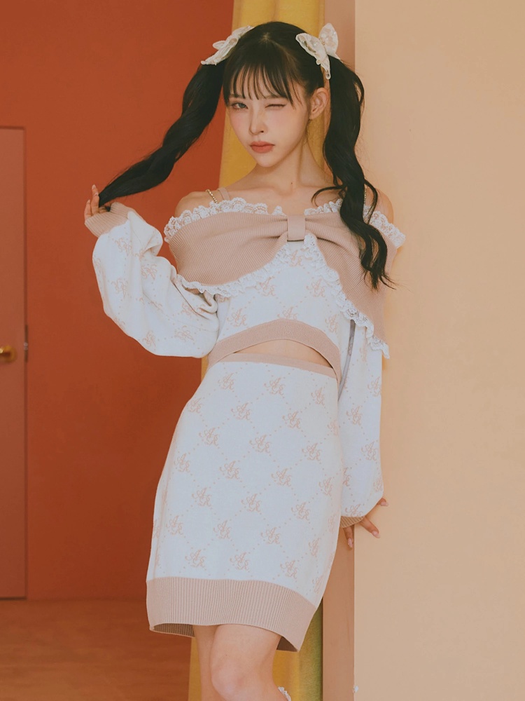 フロント開きモノグラムワンピース - Ank Rouge(アンクルージュ)の  