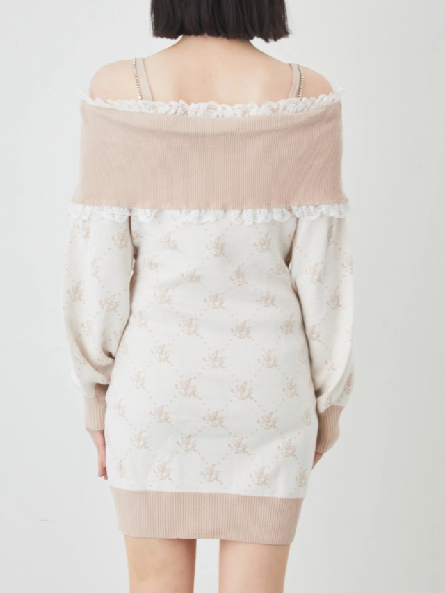 フロント開きモノグラムワンピース - Ank Rouge(アンクルージュ)の  