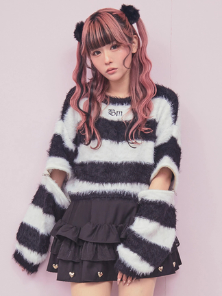 Be mqinボーダーフェザープルオーバー - Ank Rouge(アン