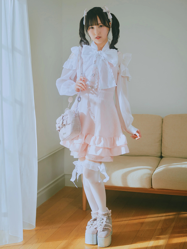 ANAYI アナイ グログラン袖リボンブラウス サイズ38 日本製