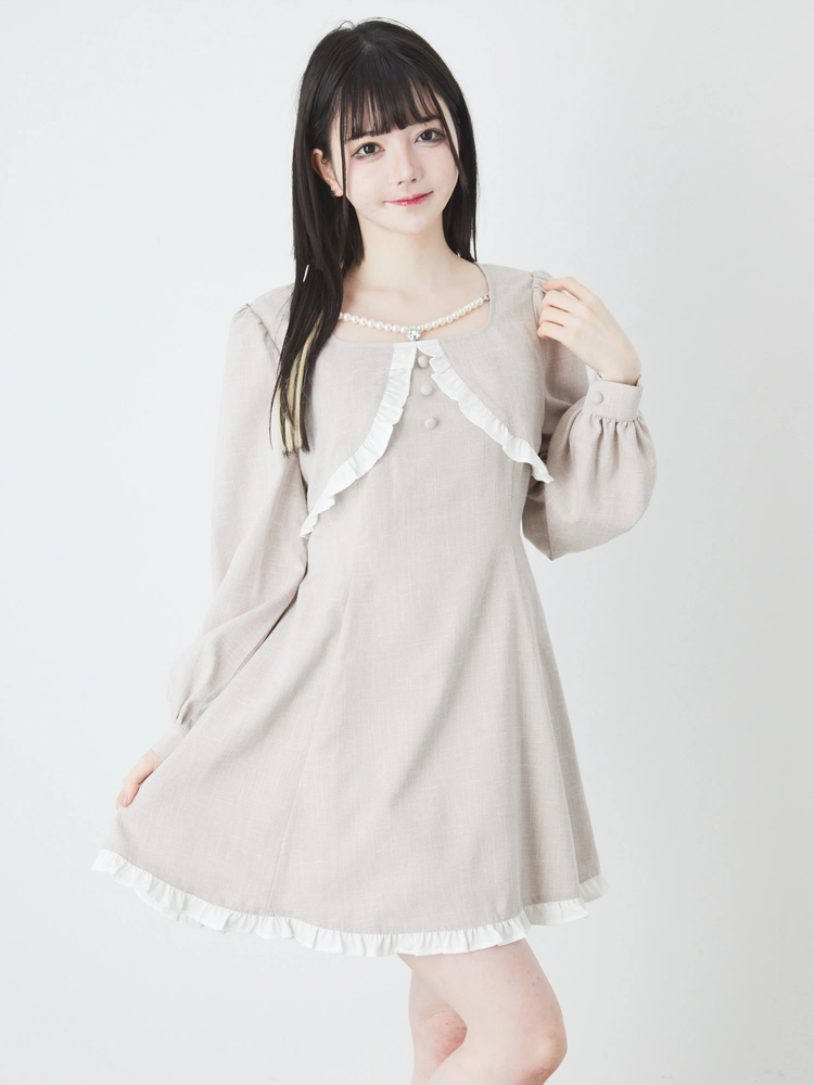 モダンガールワンピース 1 グレージュ モダンガールワンピース 1 グレージュ モダンガールワンピース 1