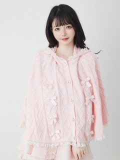 プチリボンケーブルニットポンチョ - Ank Rouge(アンクルージュ)の  