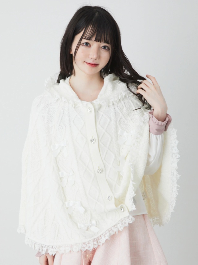 美品 CANAL JEAN arc ニットポンチョ オーバーサイズ ベージュ 