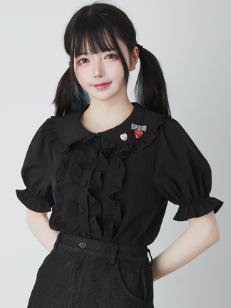 ストロベリープチリボンブラウス - Ank Rouge(アンクルージュ)のシャツ