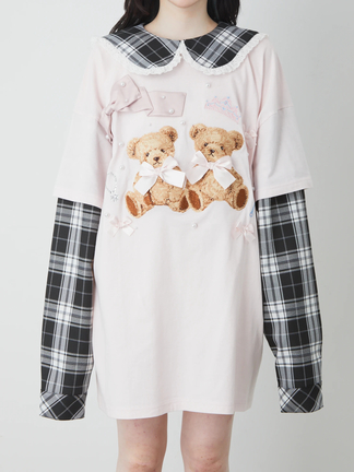 くまちゃんリボンロンTe - Ank Rouge(アンクルージュ)のTシャツ