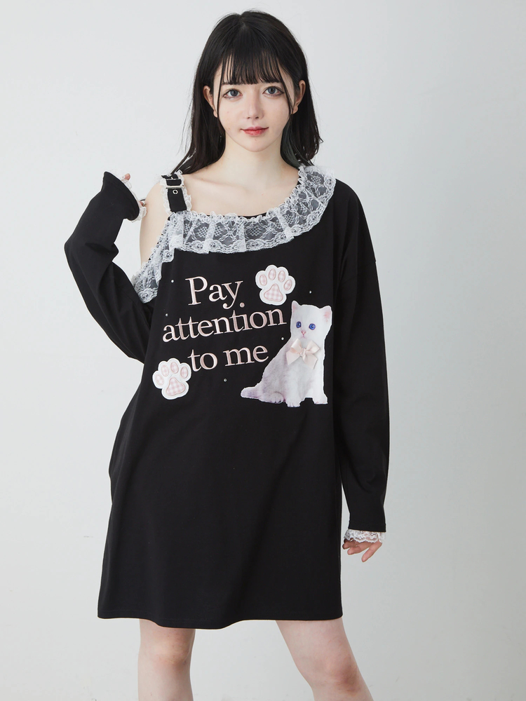 アンクルージュ ネコちゃんドッキングTE ネコちゃんドッキングTe - Ank Rouge(アンクルージュ)のTシャツ