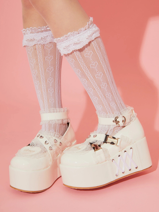 AnkRouge アンクルージュ　Be mqin ハートシューズ　LLサイズ Be mqin ハートシューズ - Ank Rouge(アンクルージュ)のパンプス