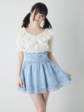 リボンジャガードスカパン - Ank Rouge(アンクルージュ)のショート