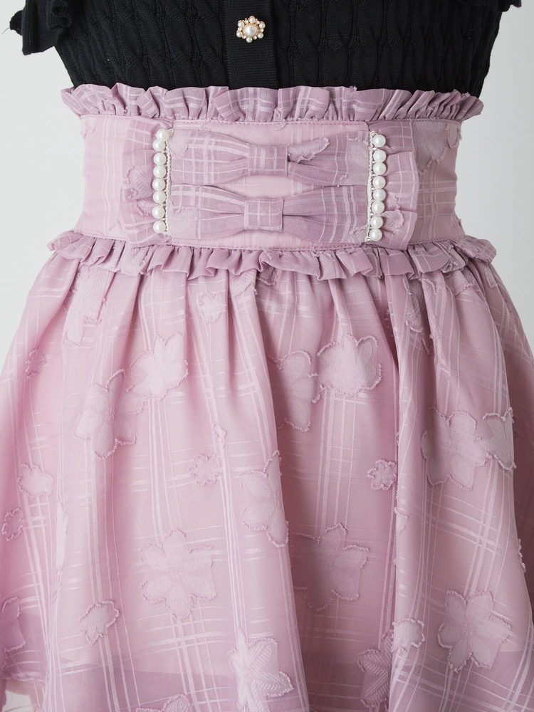 リボンジャガードスカパン - Ank Rouge(アンクルージュ)のショート