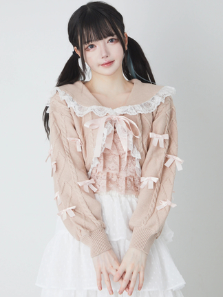 お袖リボンボレロニットカーデ - Ank Rouge(アンクルージュ)のカーデ