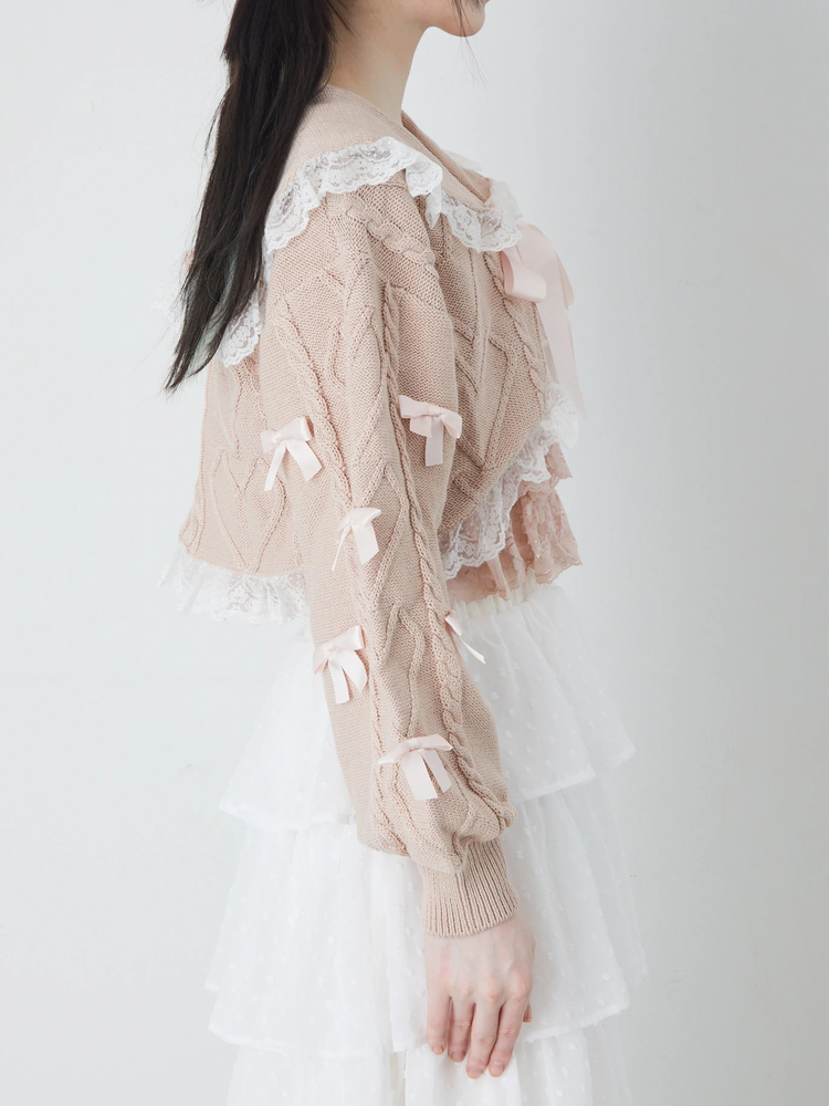 お袖リボンボレロニットカーデ - Ank Rouge(アンクルージュ)のカーデ