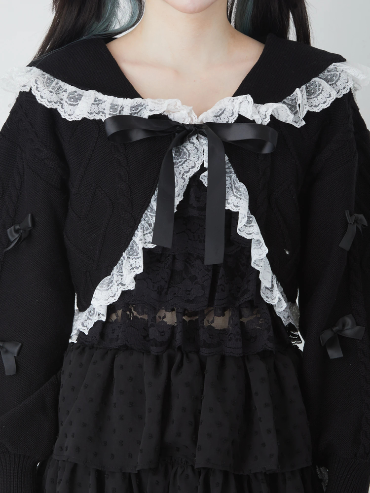 お袖リボンボレロニットカーデ - Ank Rouge(アンクルージュ)のカーデ