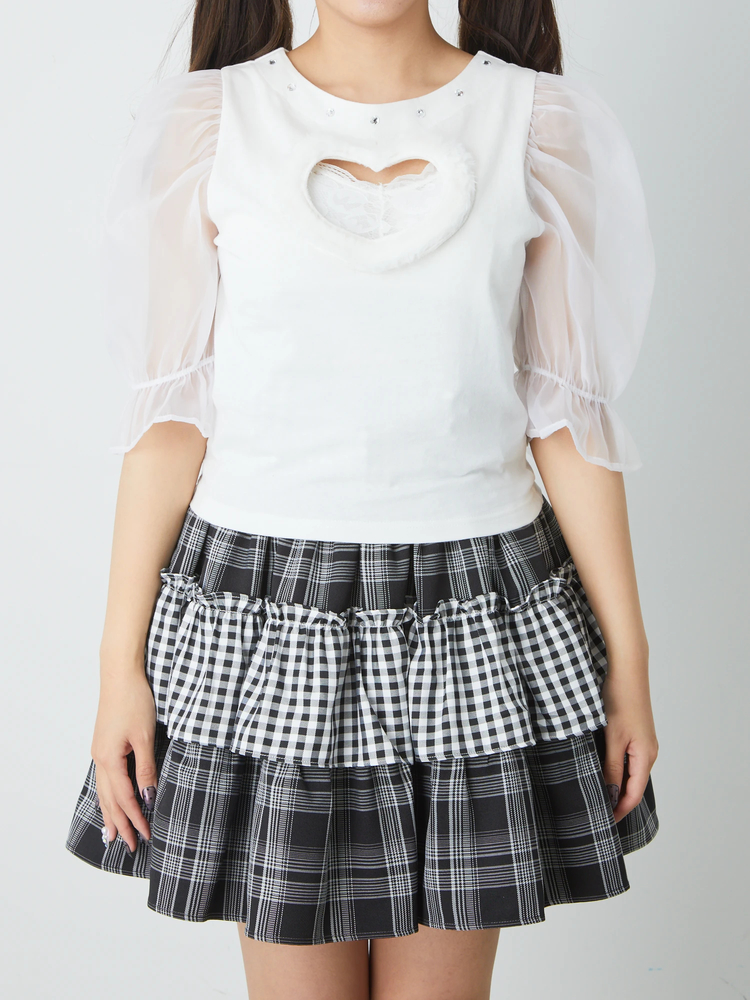 アンクルージュ Ank Rouge Be mqinハートTOPS ホワイト be mqin Ank Rouge ハートトップス ホワイト