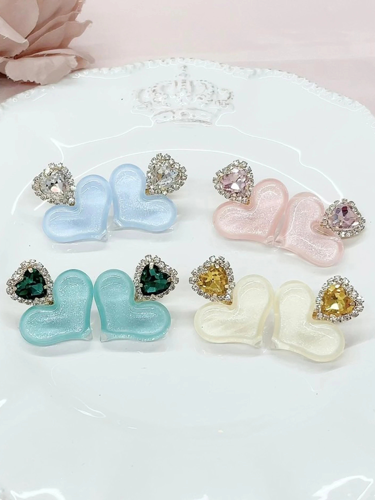 大人っぽリトルウッズ薔薇ビジュー ピアス/イヤリング.*˚ 大人っぽ♡リトルウッズ ピアス&frasl;イヤリング✩.*˚ カラフル薔薇ビジュー♡花