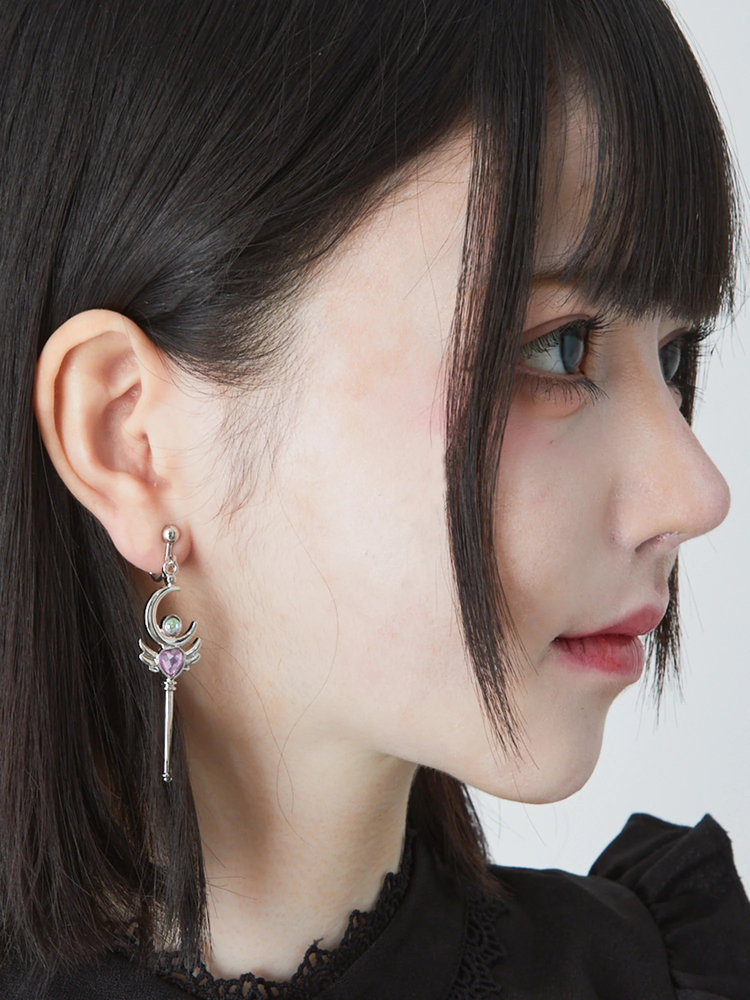 ハートキーイヤリング - Ank Rouge(アンクルージュ)のピアス