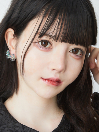 クリアリボンピアス - Ank Rouge(アンクルージュ)のピアス・イヤリング