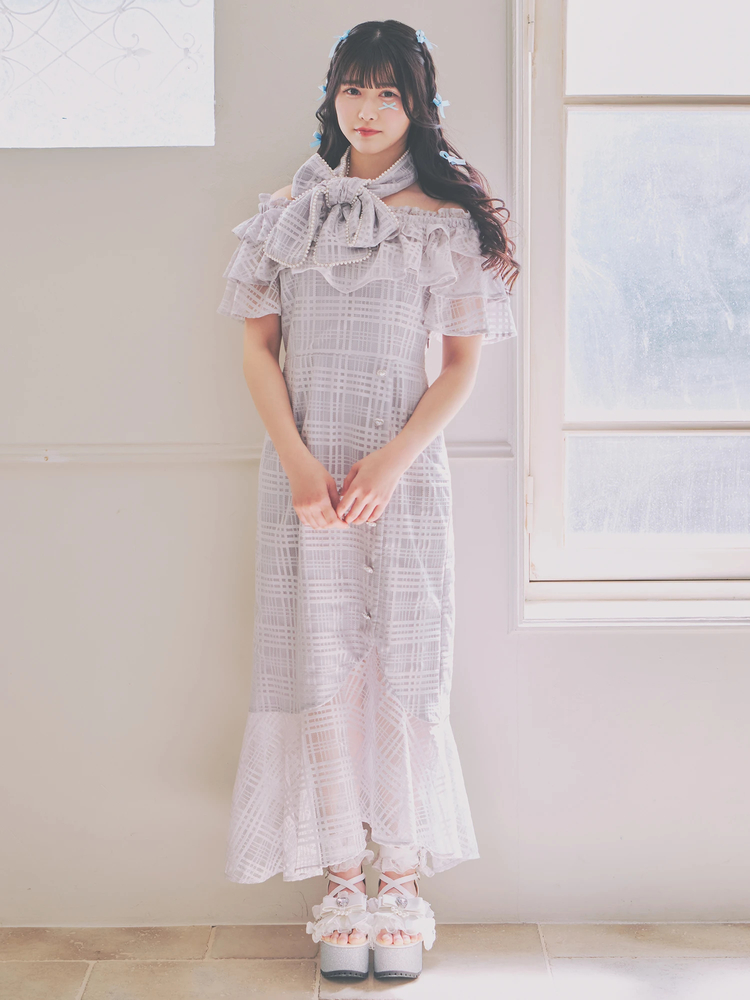 シアーチェックマーメイドワンピース - Ank Rouge(アンクルージュ)の