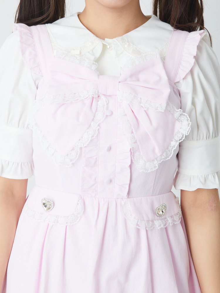 Ank Rouge リボンJSKコンビネゾン リボンフリルブラウス セット リボンJSKコンビネゾン - Ank Rouge(アンクルージュ)の