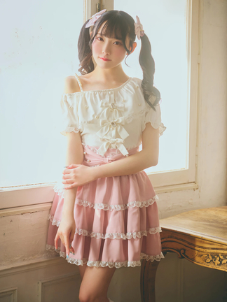 おリボンティアードスカパン - Ank Rouge(アンクルージュ)の