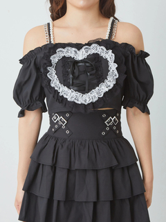 ハートスピンドルオフショルTOPS