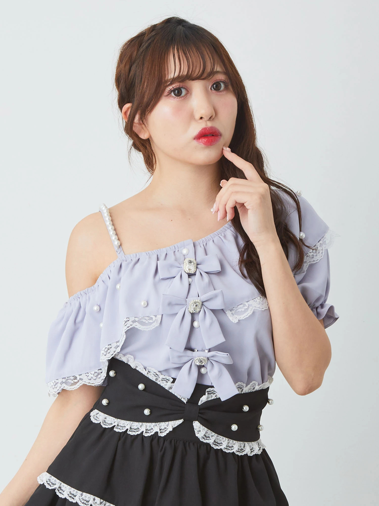 ワンショルリボンブラウス - Ank Rouge(アンクルージュ)のシャツ