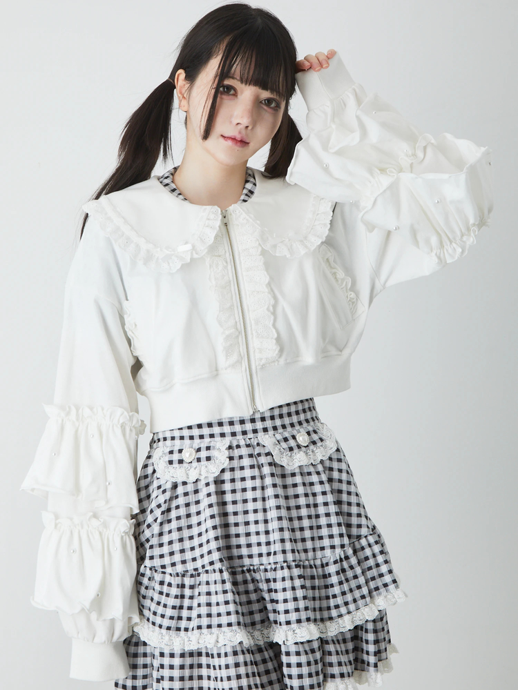 コットンレースパーカー - Ank Rouge(アンクルージュ)のパーカ