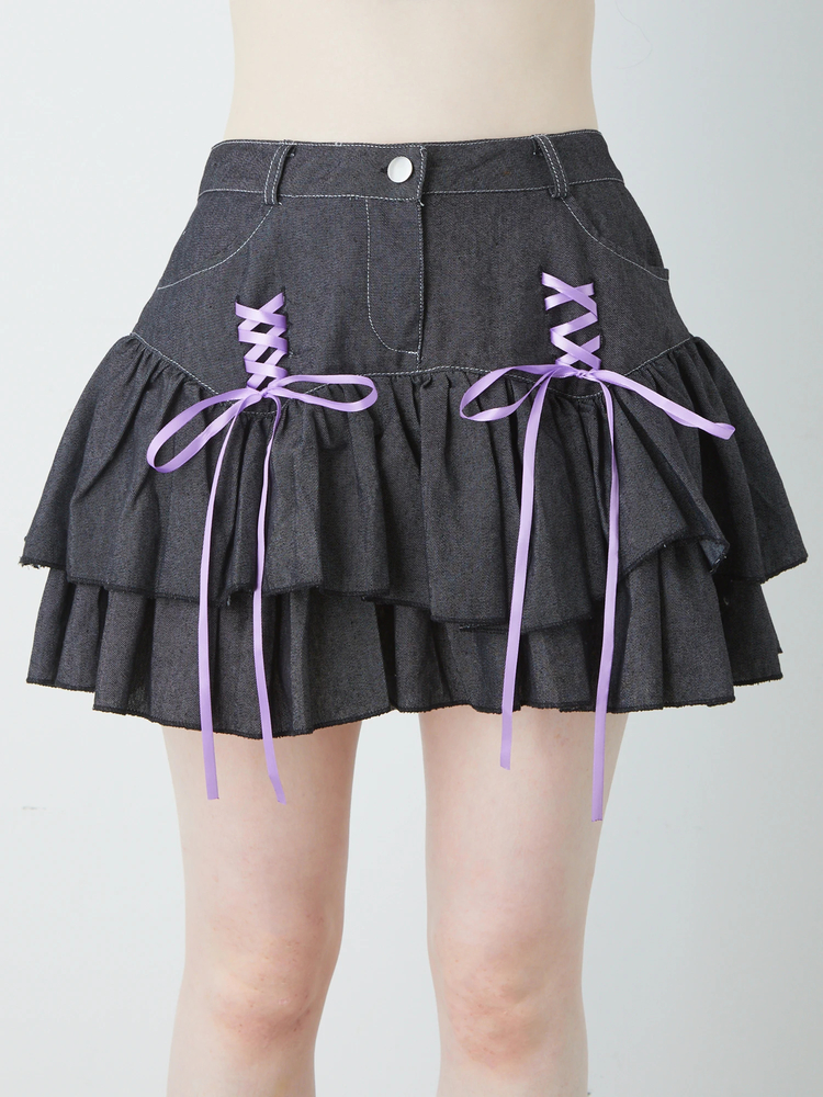 レッグウォーマー付きスカート - Ank Rouge(アンクルージュ)のスカート