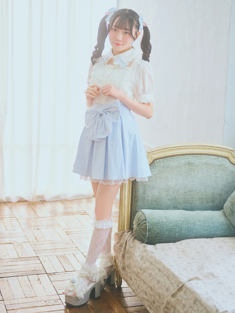 リボン付きアイボリーパンプス 23.5 トリートユアセルフ リボン付きアイボリーパンプス 23.5 トリートユアセルフ