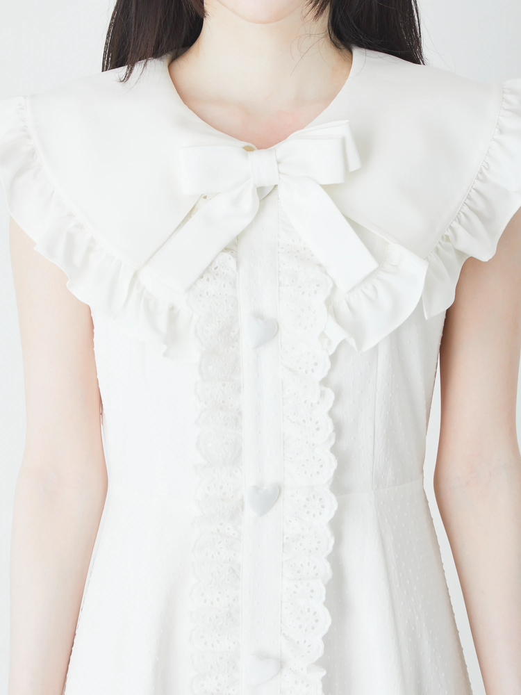 UNMINOU♡フリンジドットワンピース(WHITE) UNMINOU♡フリンジドットワンピース(WHITE) UNMINOU♡フリンジドット