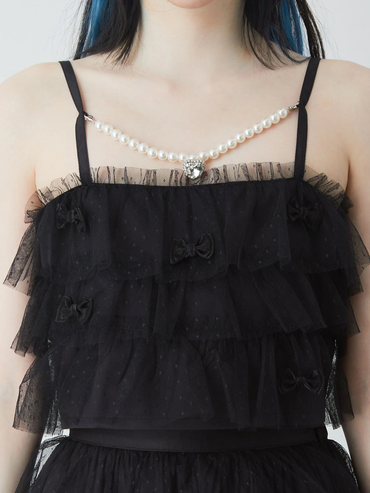 プチリボンチュールティアードビスチェ - Ank Rouge(アンクルージュ)の