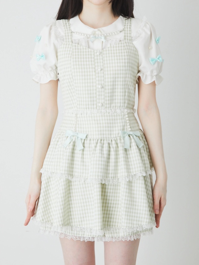 ギンガムティアードJSK - Ank Rouge(アンクルージュ)のワンピース  
