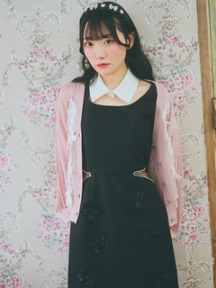 ウエストチュールお姉さんノースリワンピース