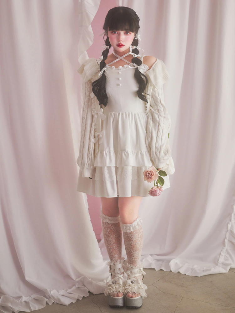 Ank Rouge アンクルージュ コルセットティアードJSK アイボリー コルセットティアードJSK - Ank Rouge(アンクルージュ)の