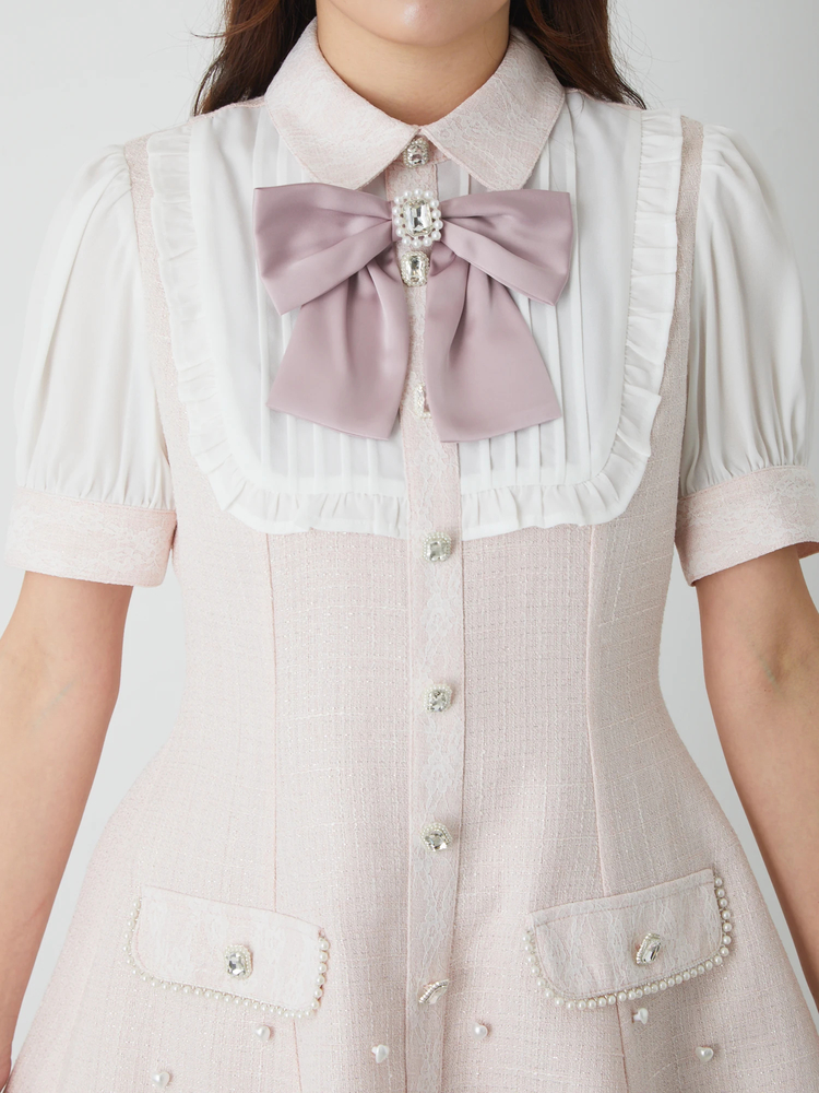 Ank Rougeピンクツイード厚底 ツイード厚底シューズ - Ank Rouge(アンクルージュ)のパンプス