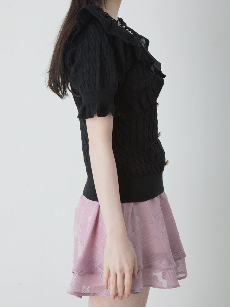 ケーブルフリルTOPS - Ank Rouge(アンクルージュ)のTシャツ