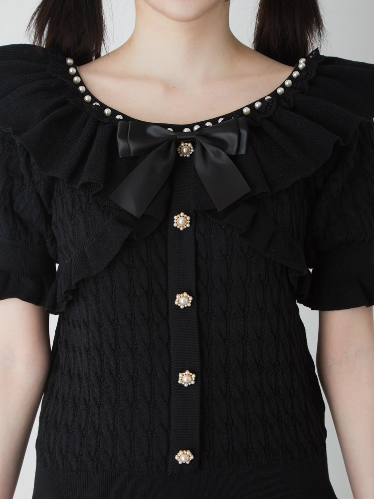 ケーブルフリルTOPS - Ank Rouge(アンクルージュ)のTシャツ