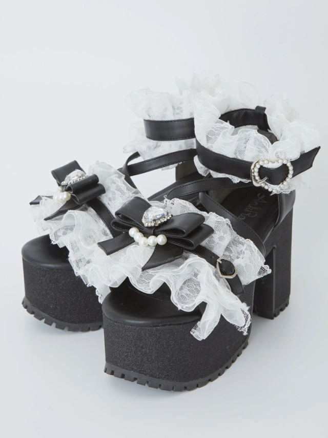 フリフリリボンサンダル - Ank Rouge(アンクルージュ)のサンダル  