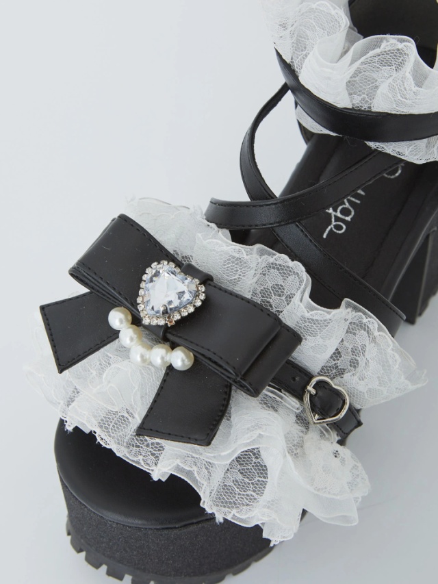 フリフリリボンサンダル - Ank Rouge(アンクルージュ)のサンダル  