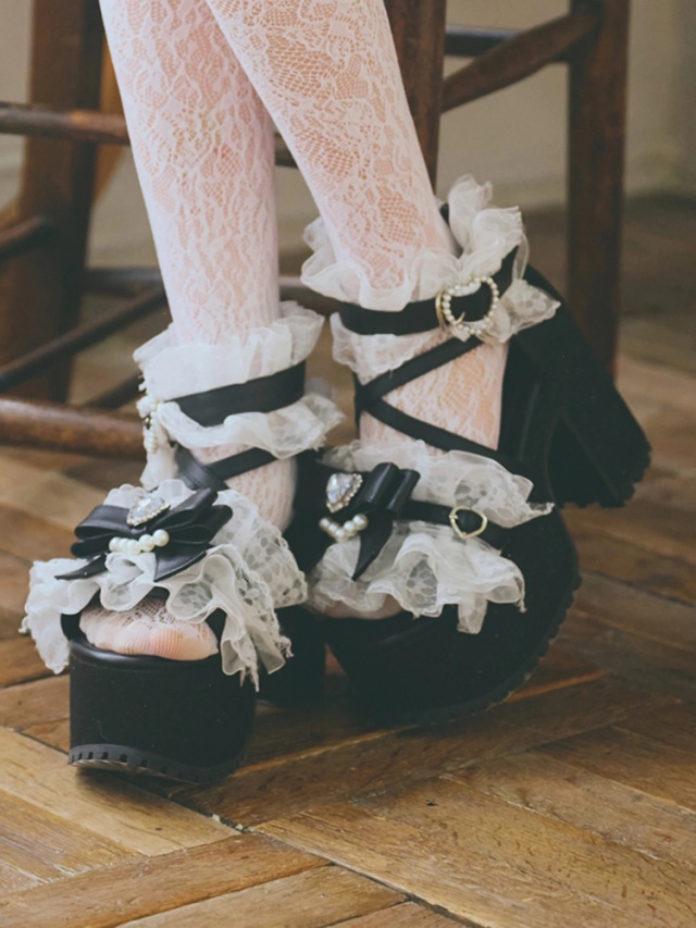 フリフリリボンサンダル - Ank Rouge(アンクルージュ)のサンダル 