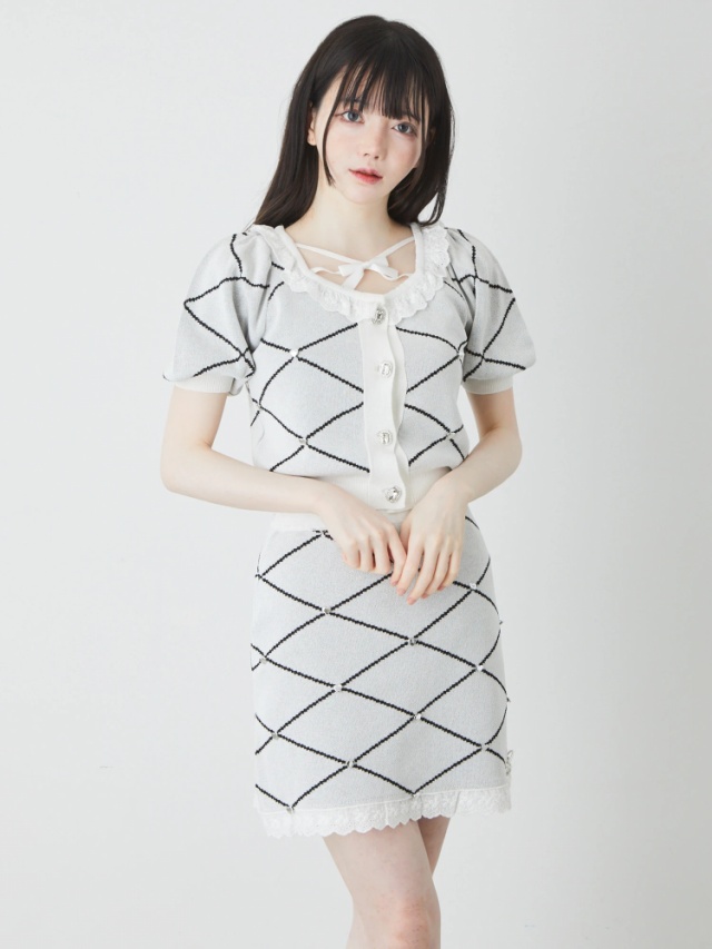 ジャガードニットスカート - Ank Rouge(アンクルージュ)のスカート  