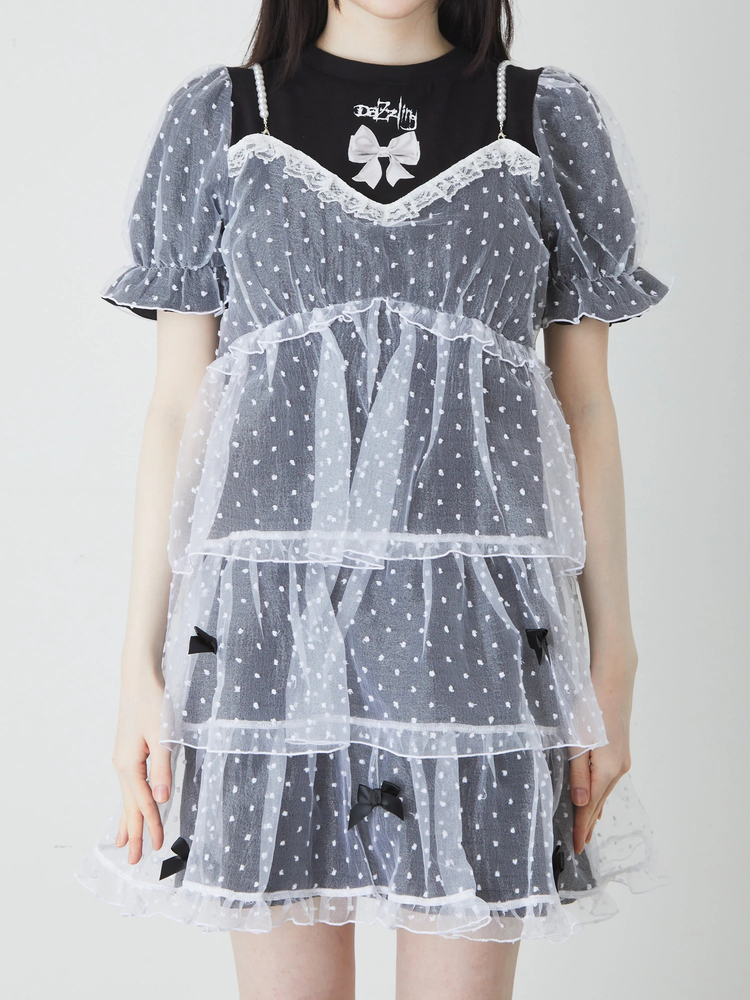 Ank Rouge ティアードレイヤードTe 【ホワイト】 ティアードレイヤードTe - Ank Rouge(アンクルージュ)のTシャツ